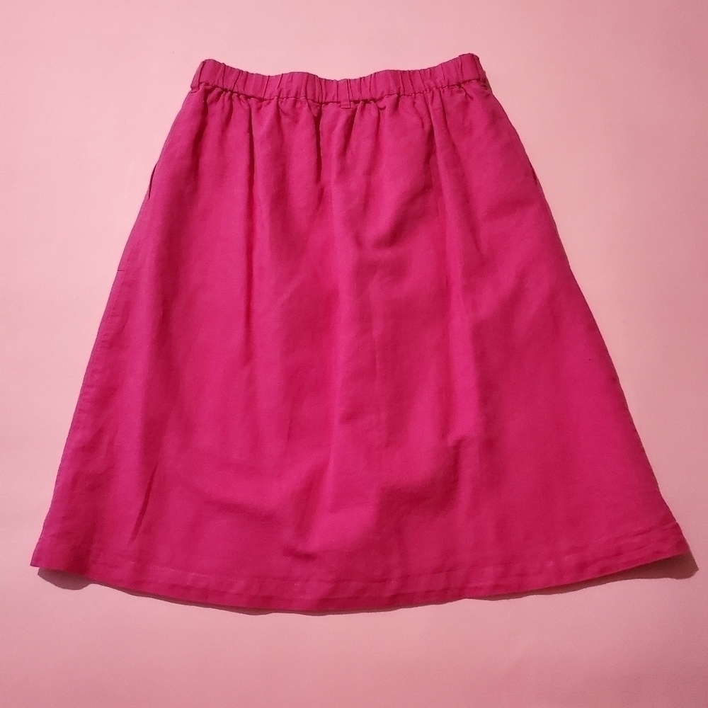 💖 J.Crew Bright Hot Pink Barbie Circle Skirt Pockets Cute - Picture 5 of 5
